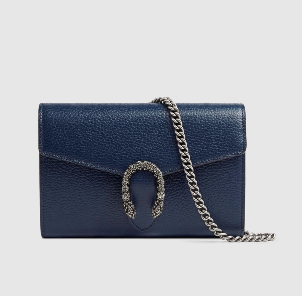 [럭스유] 구찌 네이비 디오니소스 미니 레더 체인백 401231