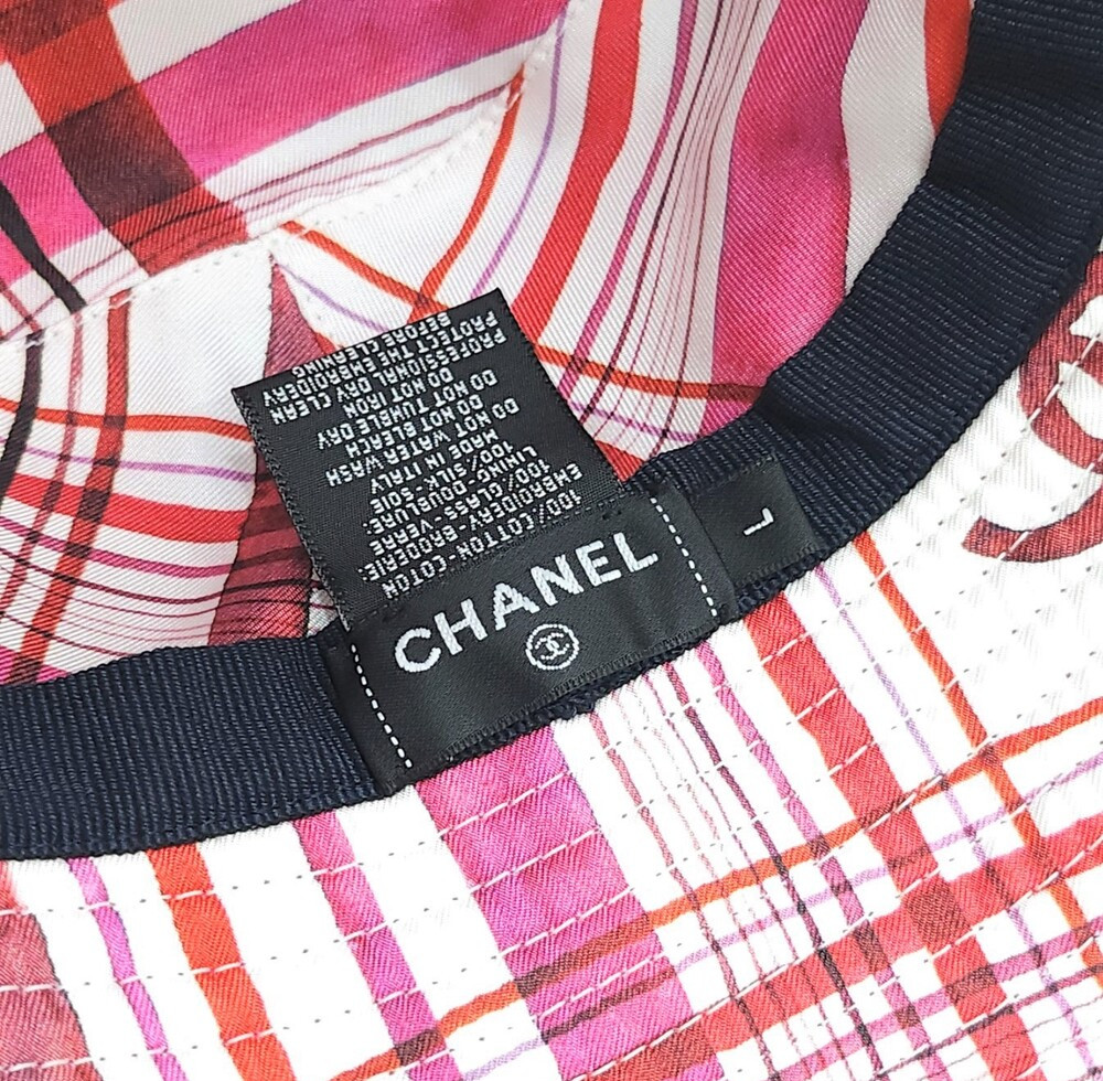 [럭스유] (새상품) 샤넬 CC로고 버킷햇 L 푸시아 핑크 AA8956