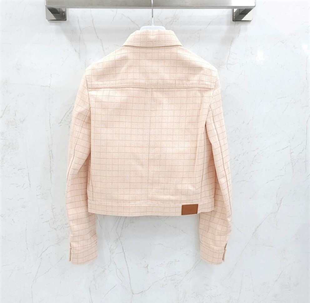 [럭스유] (새상품) 34 / 에르메스 태터샐 체크 코튼 자켓 H5H0251DGA334