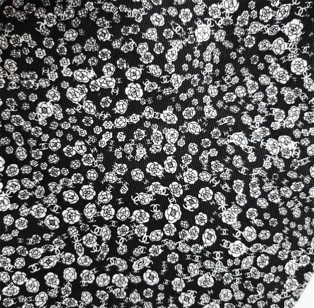 [럭스유] (새상품) 36 / 샤넬 까멜리아 로고 스트레치 데님 팬츠 P71263