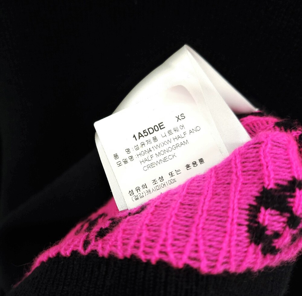 [럭스유] XS / 루이비통 하프앤하프 모노그램 캐시미어 니트