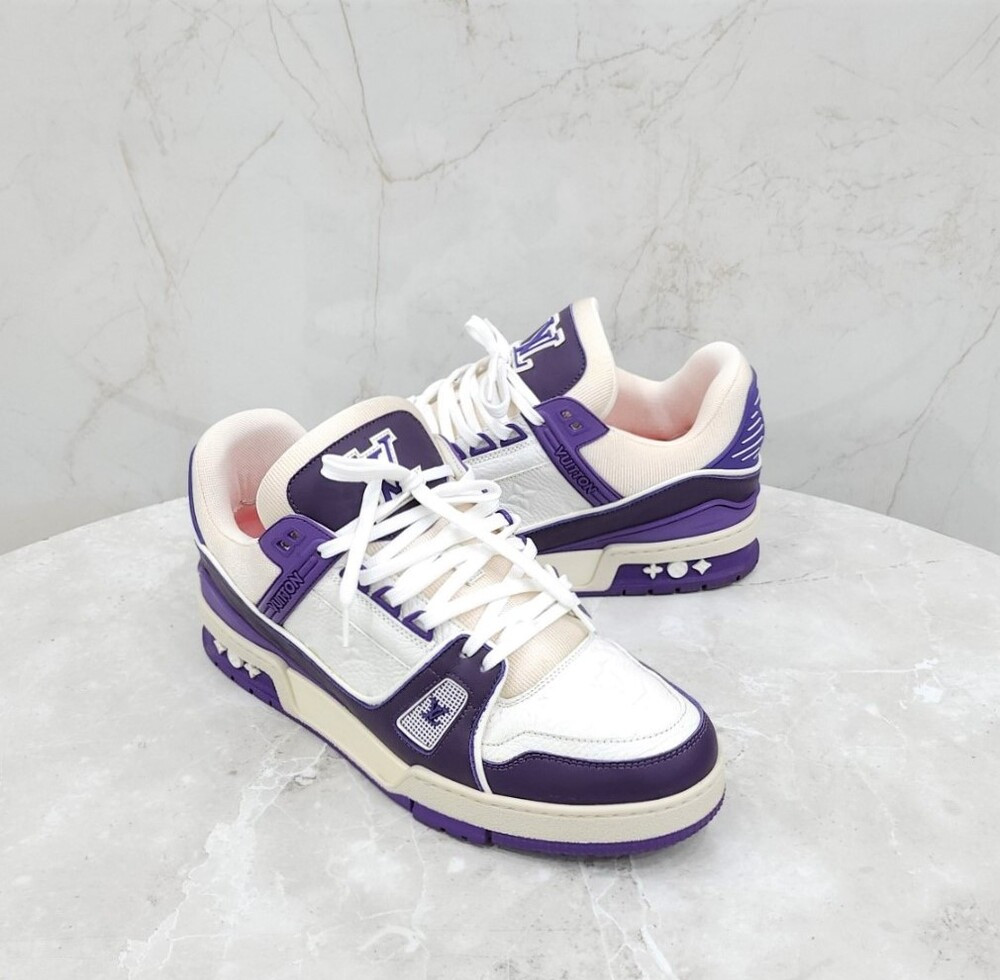 [럭스유] 7.5 / 루이비통 LV 퍼플 모노그램 트레이너 스니커즈