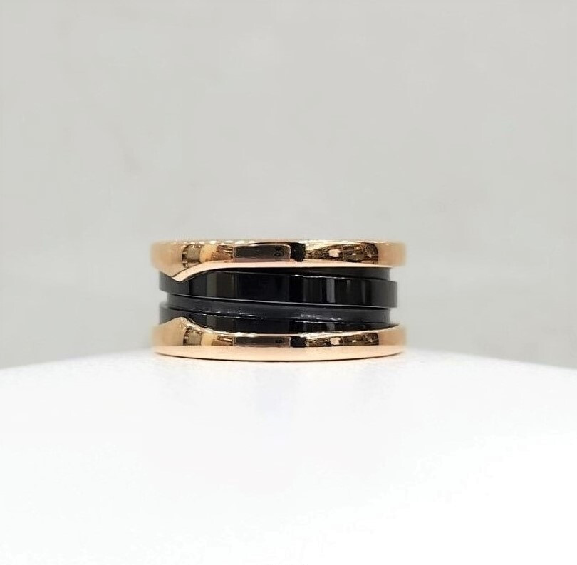 [럭스유] 불가리 비제로원 밴드 링 18K 로즈골드 세라믹 46호
