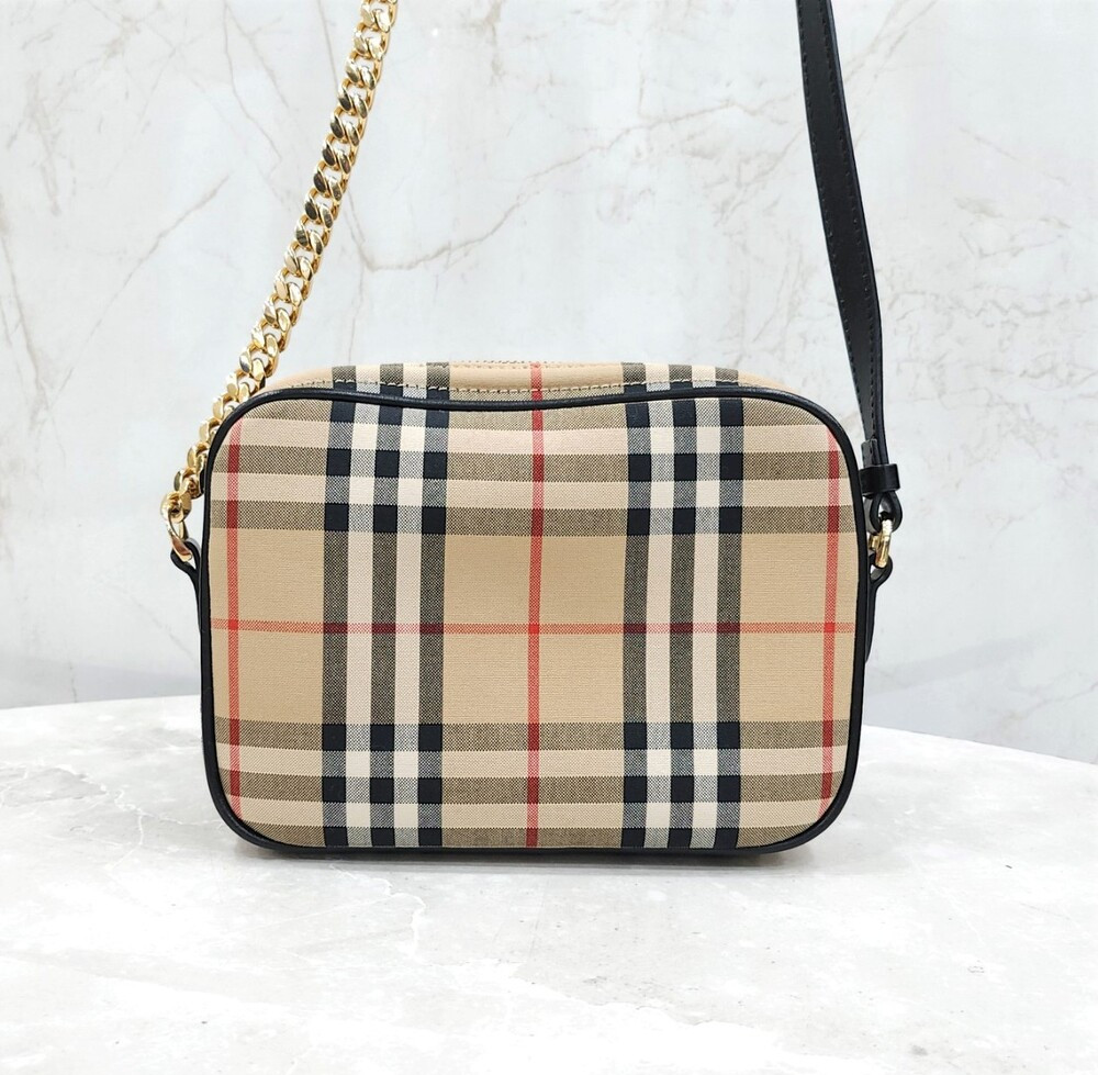 [럭스유] 버버리 빈티지 체크 미니 카메라 체인백 8015946