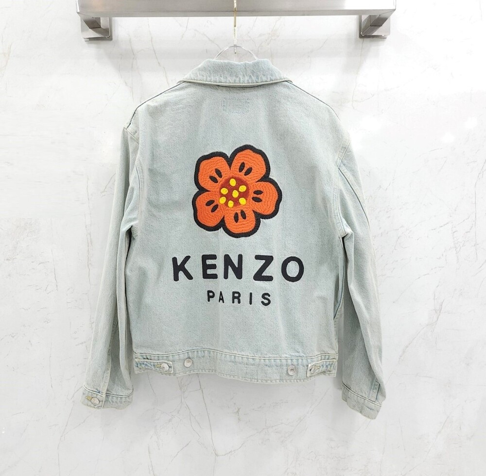 [럭스유] (새상품) XS / 겐조 X 니고 한정판 플라워 자수 데님 트러커 자켓