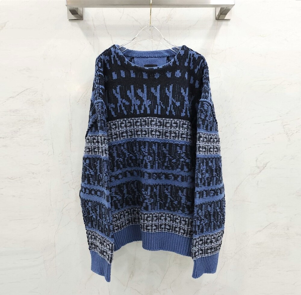 [럭스유] M / 지방시 패치워크 이펙트 울 오버 니트 스웨터 BM90HJ