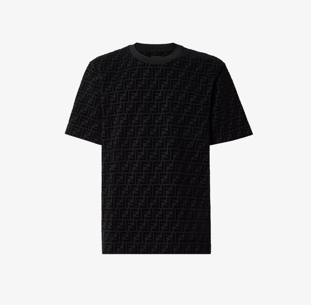 [럭스유] L / 펜디 FF 쇼트 슬리브 크루넥 오버 반팔 티셔츠 FY0936