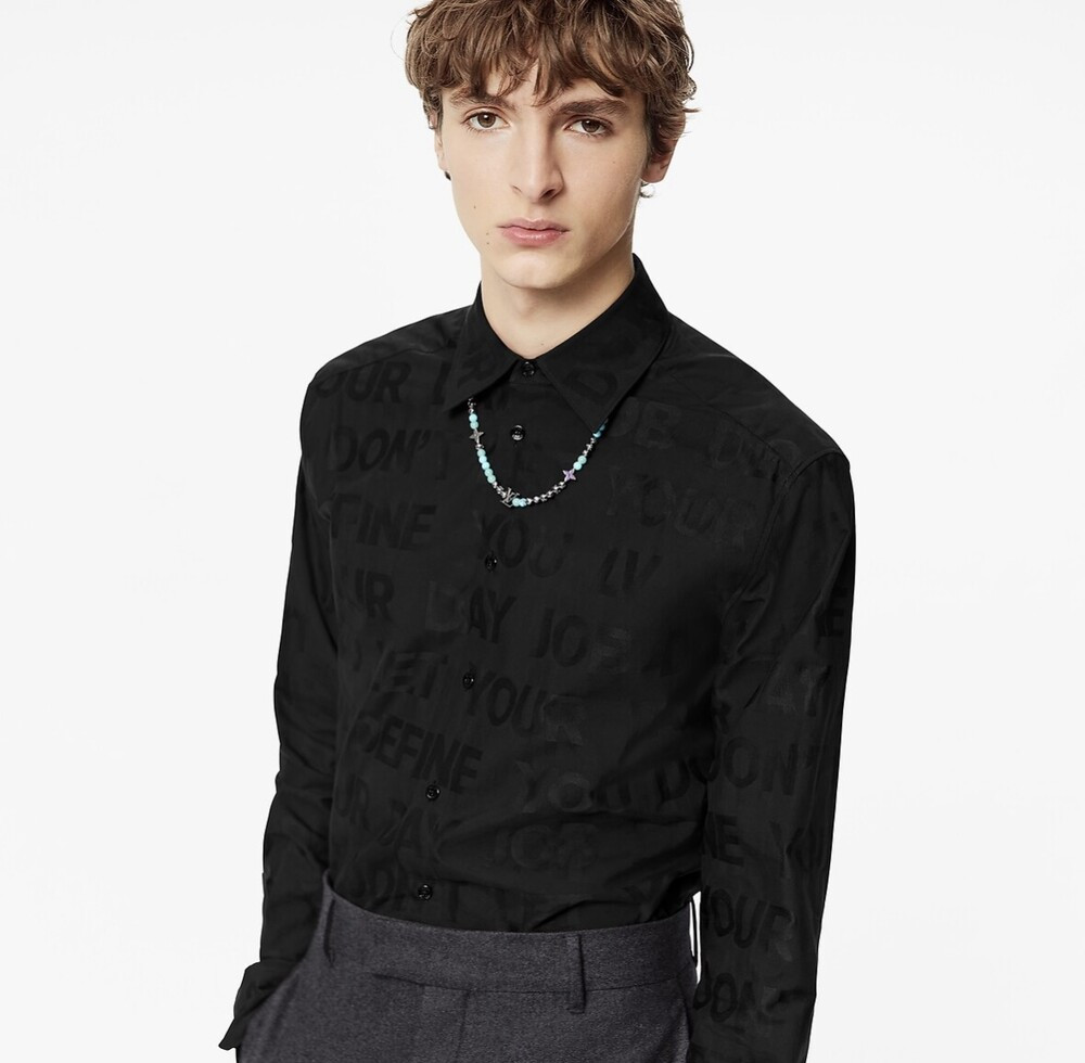 [럭스유] L / 루이비통 토널 레터스 셔츠 1A8XC5