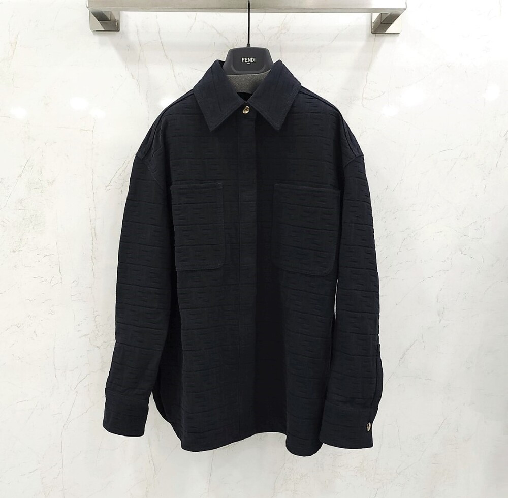 [럭스유] 40 / 펜디 FF 벨티드 셔츠 데님 자켓 FLF677