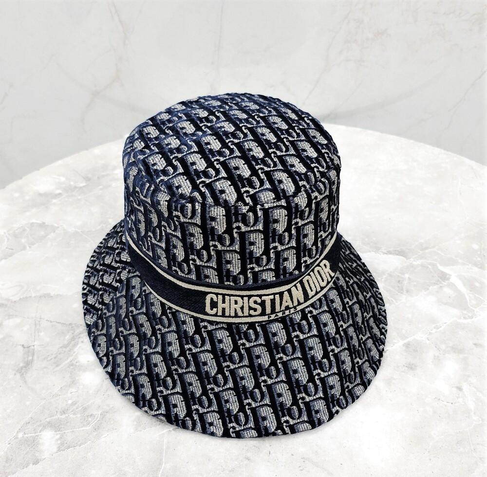 [럭스유] (새상품) 디올 오블리크 자수 벙거지 버킷햇 05CDO924I134