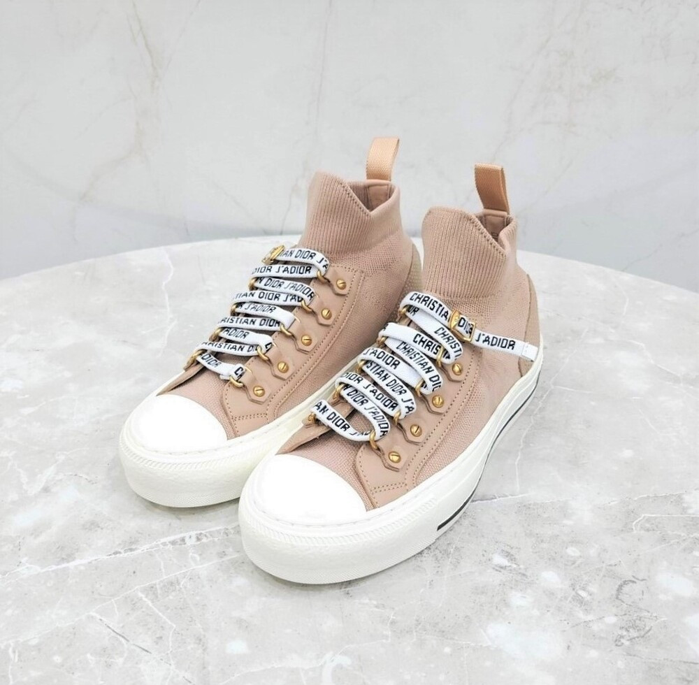 [럭스유] (새상품) 34.5 / 디올 워크앤디올 니트 하이탑 스니커즈