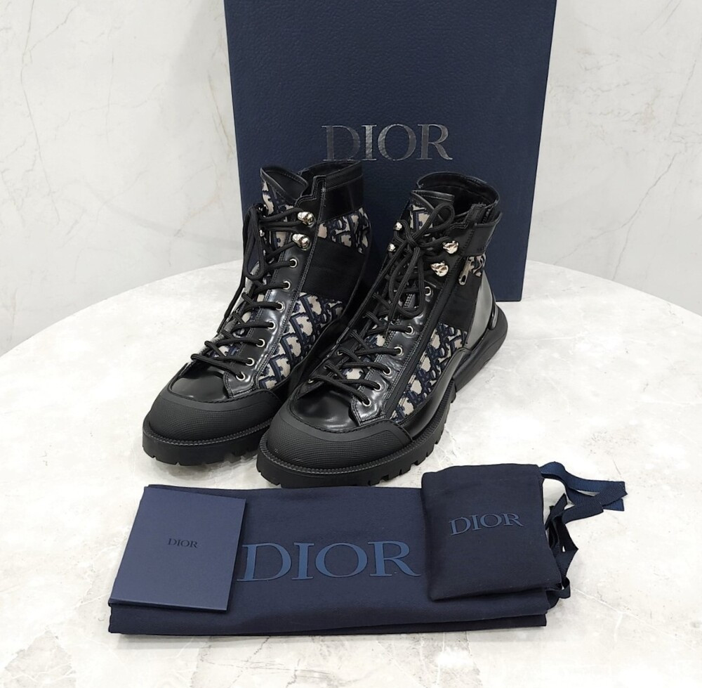 [럭스유] 44 / 디올 오블리크 컴뱃 부츠 3BO219YOF