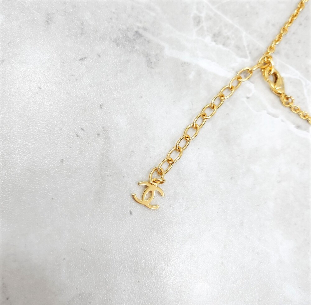 [럭스유] (새상품) 샤넬 CC로고 크리스탈 하트 목걸이 AB9922