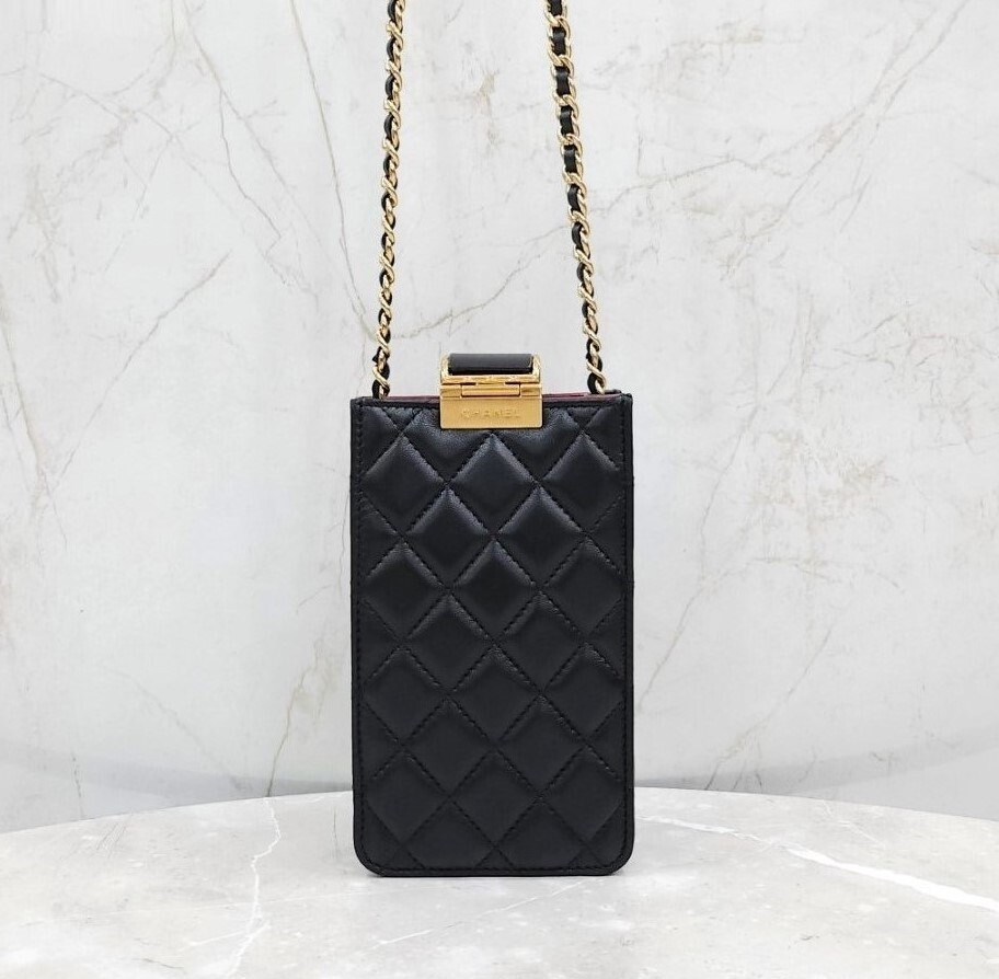 [럭스유] (새상품) 샤넬 CC로고 폰홀더 체인 미니 숄더백 AP2981