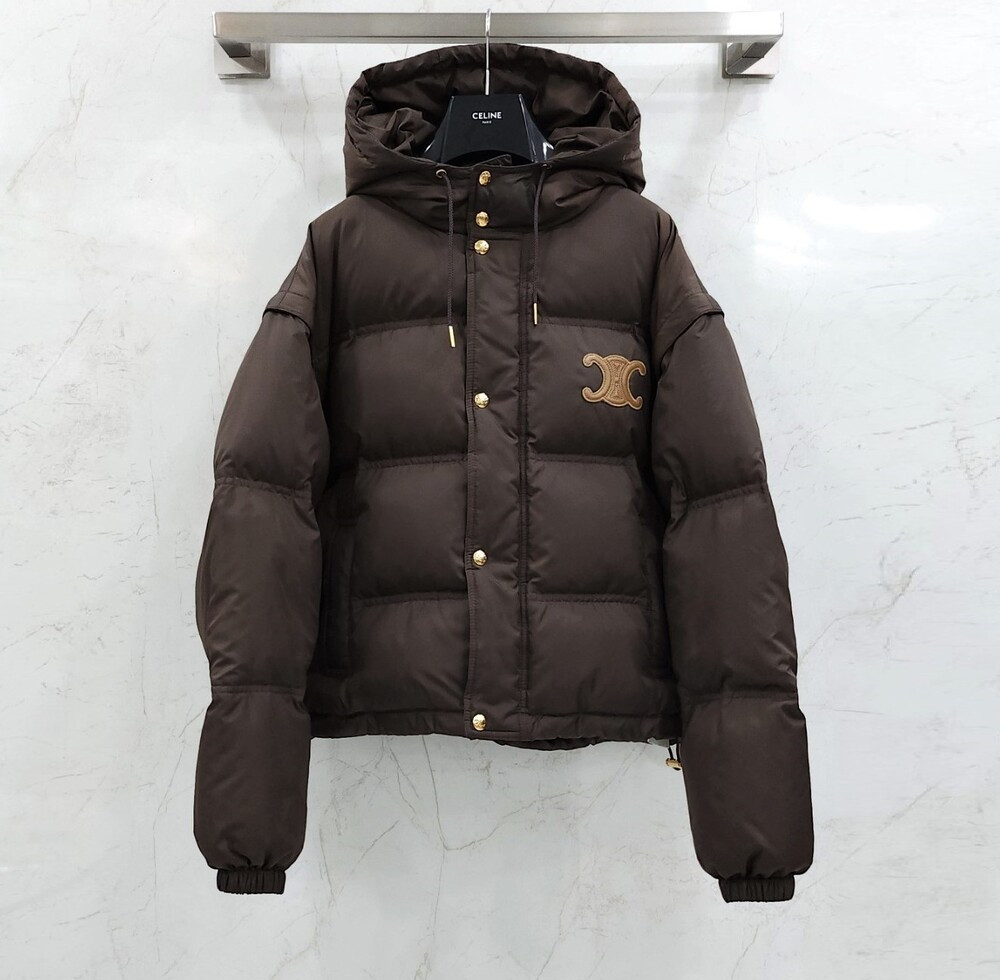 [럭스유] (새상품) 40 / 셀린느 트리오페 크롭 다운 패딩 2W661901V