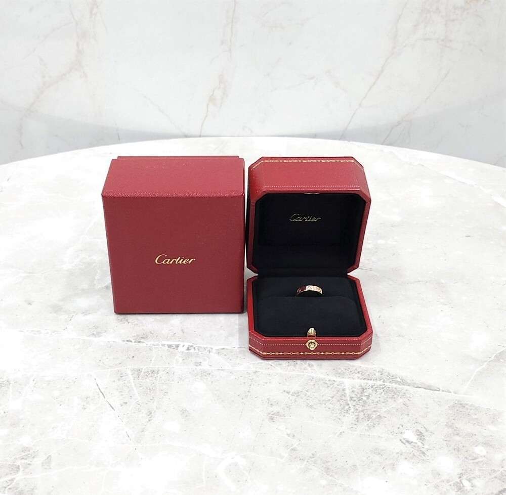 [럭스유] 까르띠에 다이아 1P 러브밴드 링 18K 로즈골드 47호