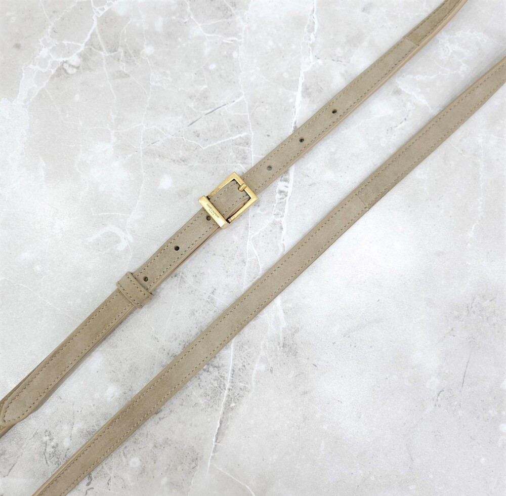 [럭스유] 생로랑 Le5A7 버티컬 스웨이드 파우치 크로스백 735214