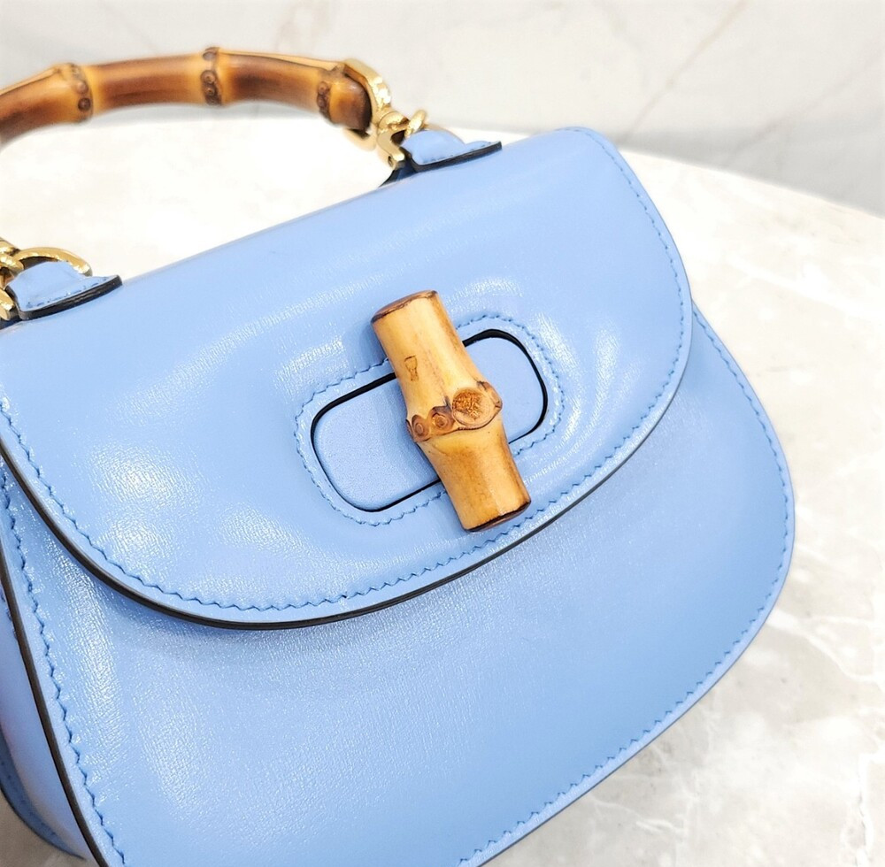 [럭스유] 구찌 뱀부 1947 탑핸들 미니 토트백 686864