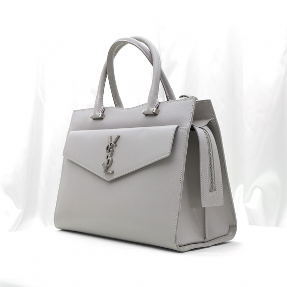 Saint Laurent(생로랑) 557653 그레이 그랑 드 뿌드르 엠보스드 업타운 미디움 토트 2WAY