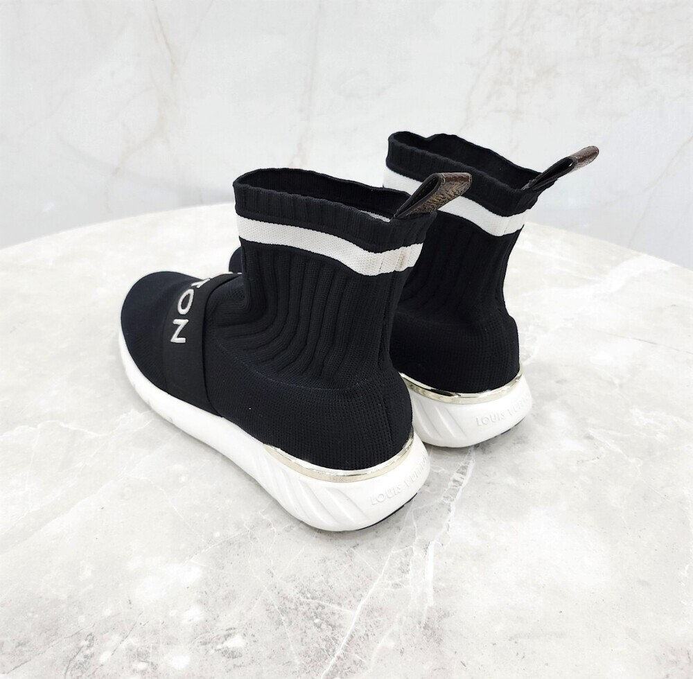 [럭스유] 35.5 / 루이비통 블랙 밴딩 애프터게임 스니커즈