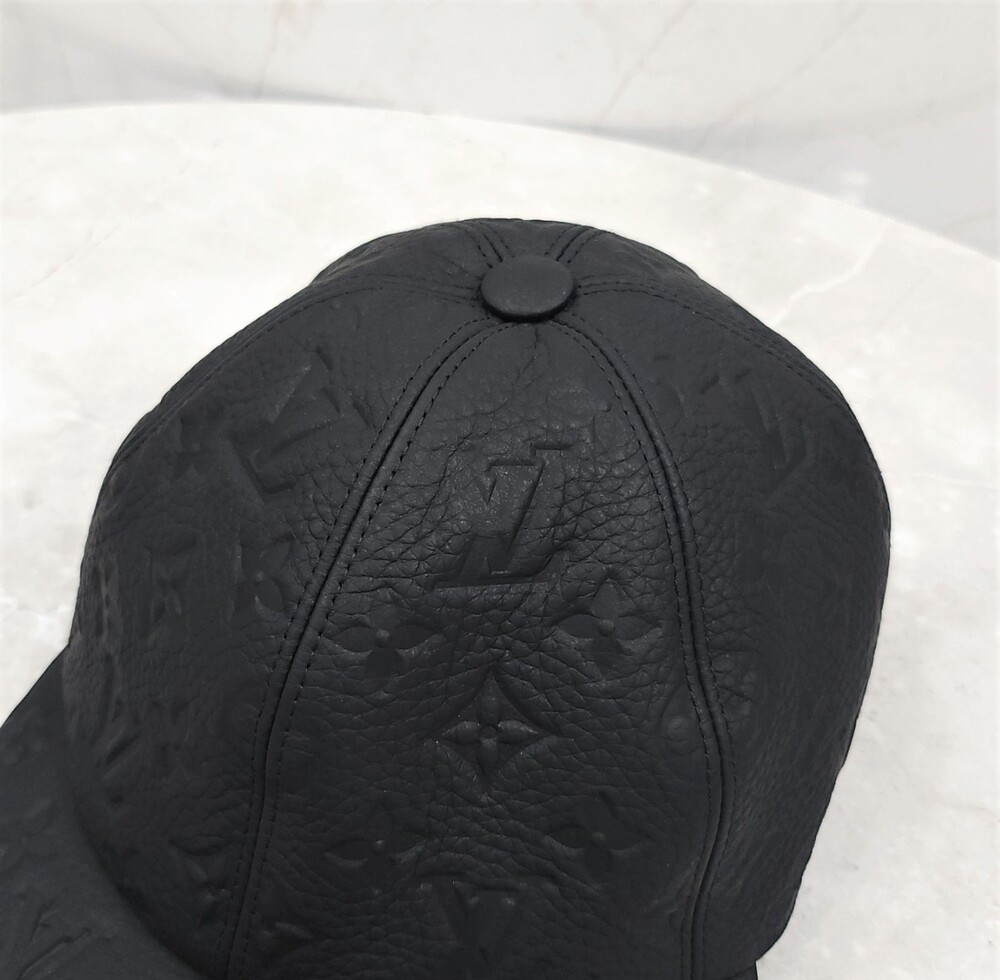 [럭스유] 루이비통 블랙 모노그램 레더 쉐도우 볼캡 58 MP2605