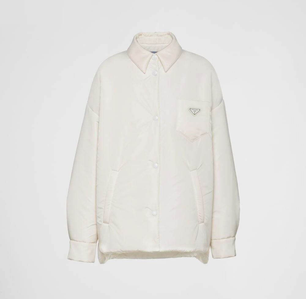 [럭스유] 36 / 프라다 여성 리나일론 삼각로고 셔츠 패딩 자켓 291968