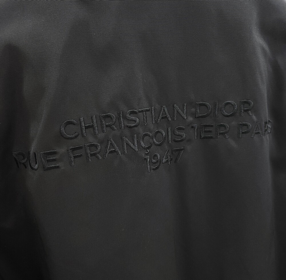 [럭스유] (새상품) 50 / 디올 자수 봄버자켓 블랙 오토만 블렌드 143C432F4533_C989