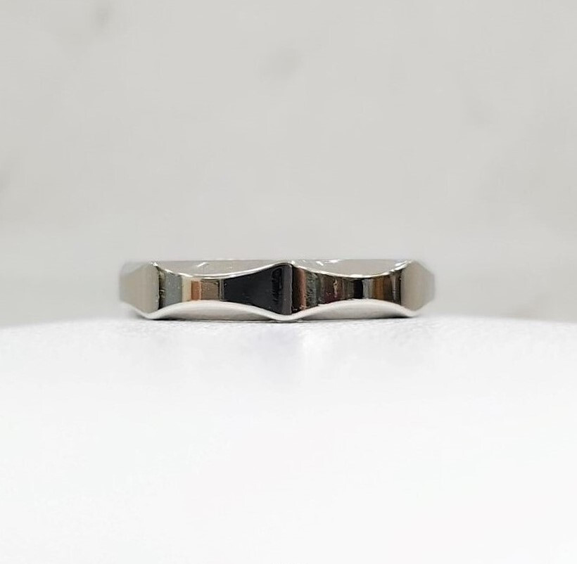 [럭스유] 불가리 다이아 1P 인피니토 웨딩밴드 링 18K 화이트골드 48호