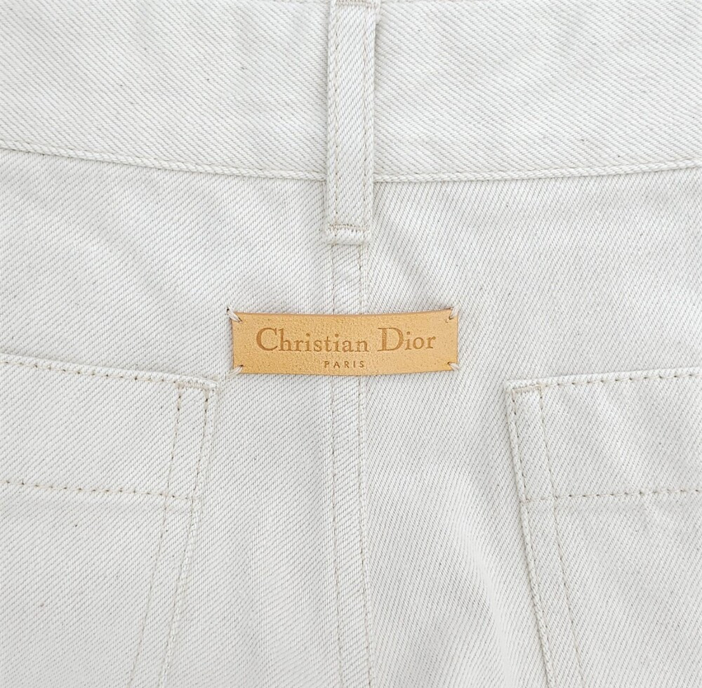 [럭스유] (새상품) 40 / 디올 오블리크 플레어 진 에크루 코튼 데님 522P04A3050