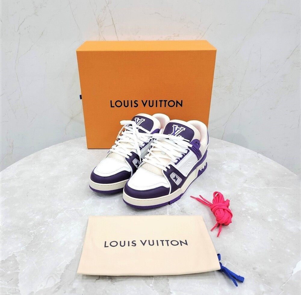 [럭스유] 7.5 / 루이비통 LV 퍼플 모노그램 트레이너 스니커즈