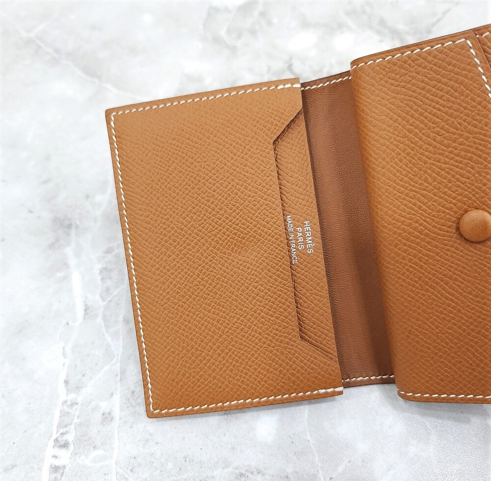 [럭스유] 에르메스 베안 미니 지갑 앱송 팔라듐 골드 Y각인 H039796CK37