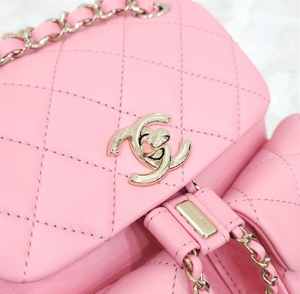 [럭스유] 샤넬 듀마 투포켓 백팩 스몰 핑크 신형내장칩 AS3787