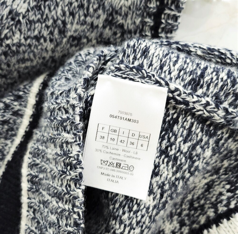 [럭스유] 38 / 디올 브이넥 슬리브리스 스웨터 울 캐시미어 니트 054T01AM303