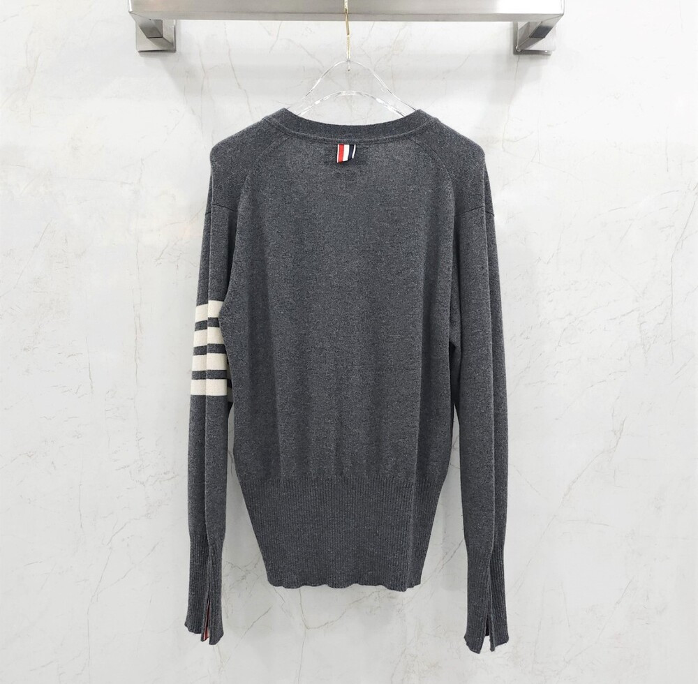 [럭스유] 2 / 톰브라운 그레이 사선 히든절개 캐시미어 가디건