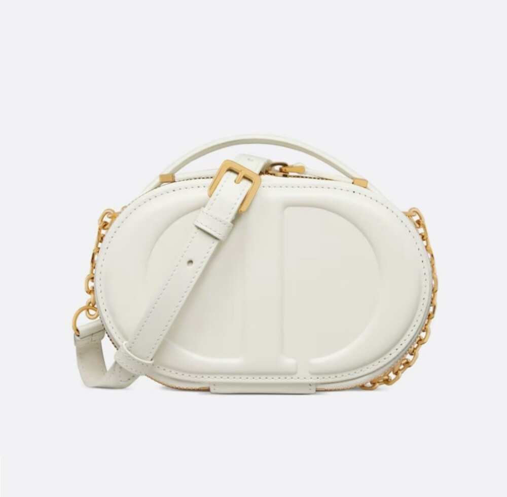 [럭스유] (새상품) 디올 CD 시그니처 오벌 카메라백 라떼 카프스킨 S2201UMFV