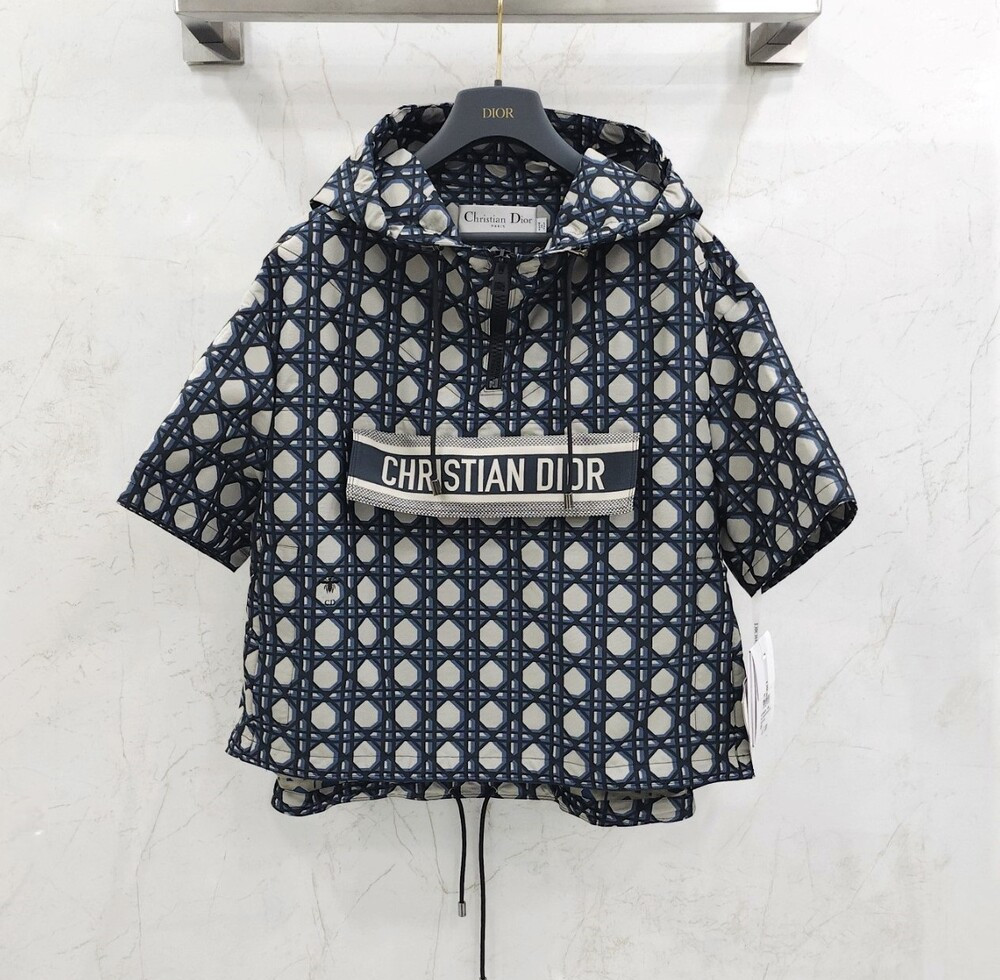 [럭스유] (새상품) XS / 디올 매크로 까나쥬 반팔 후드 아노락 417C19A2378