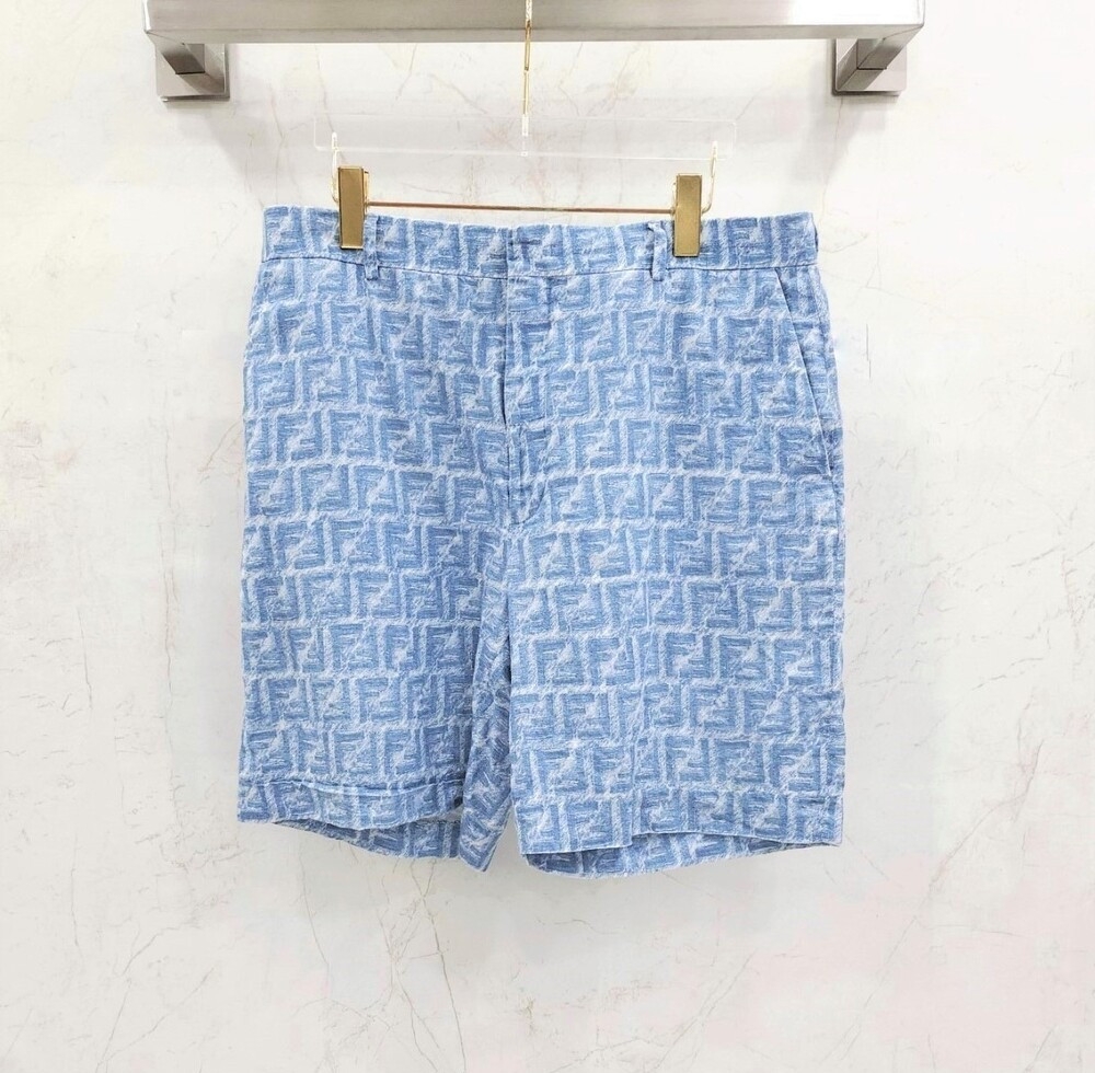 [럭스유] 50 / 펜디 FF 버뮤다 린넨 쇼츠 FB0821