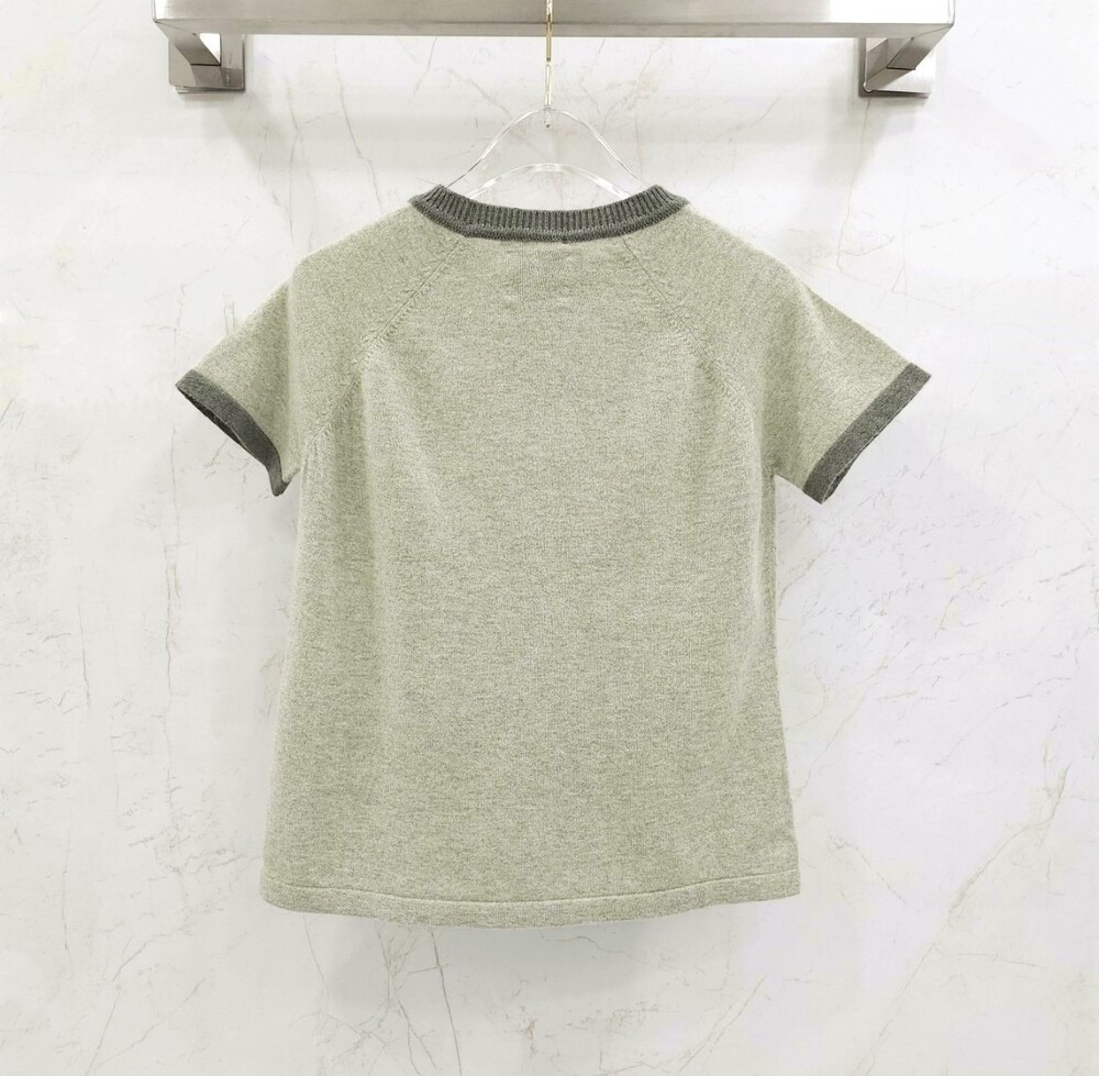 [럭스유] (새상품) M / 배리 캐시미어 반팔 니트 C104718