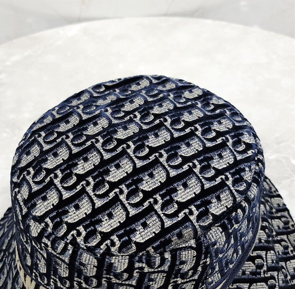 [럭스유] (새상품) 디올 오블리크 자수 벙거지 버킷햇 05CDO924I134