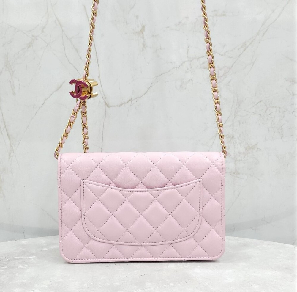 [럭스유] (새상품) 샤넬 핑크 월렛 온 체인 WOC 미니 크로스백 AP3938