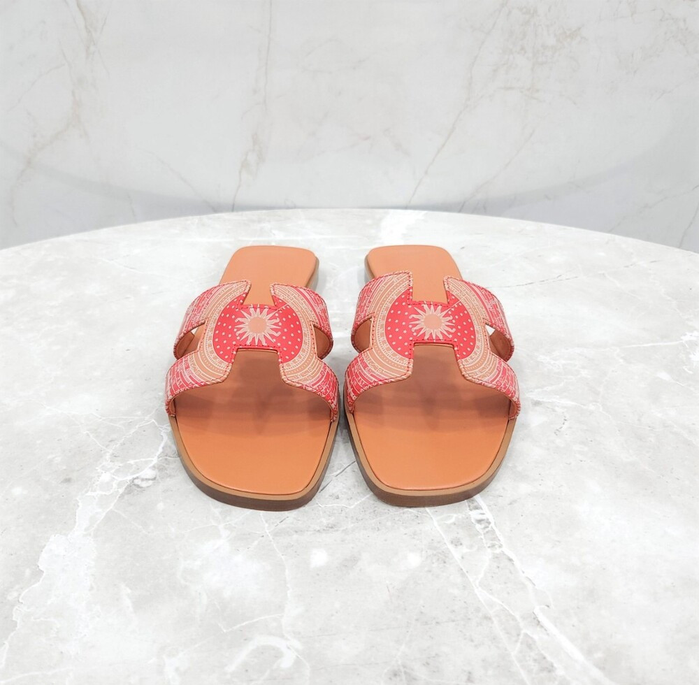 [럭스유] 36 / 에르메스 오란 샌들 슬리퍼 멀티컬러 테라코타