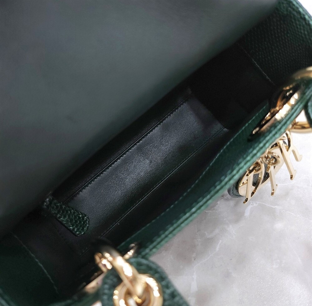 [럭스유] 디올 그린 리자드 레이디 디올 미니 백 M0505OLER