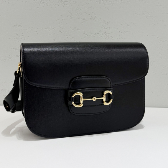 구찌 홀스빗 1955 미디엄 숄더백 블랙 602204