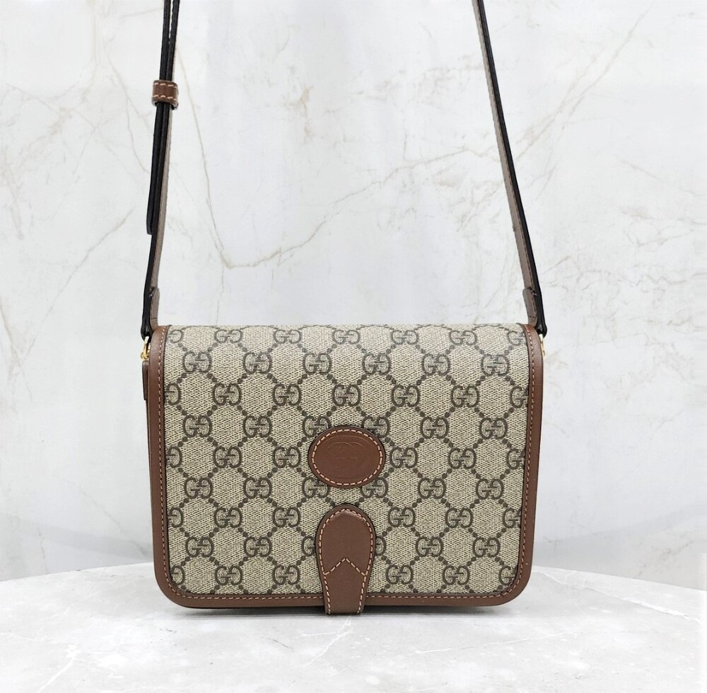 [럭스유] 구찌 GG 수프림 캔버스 인터로킹 숄더백 671620