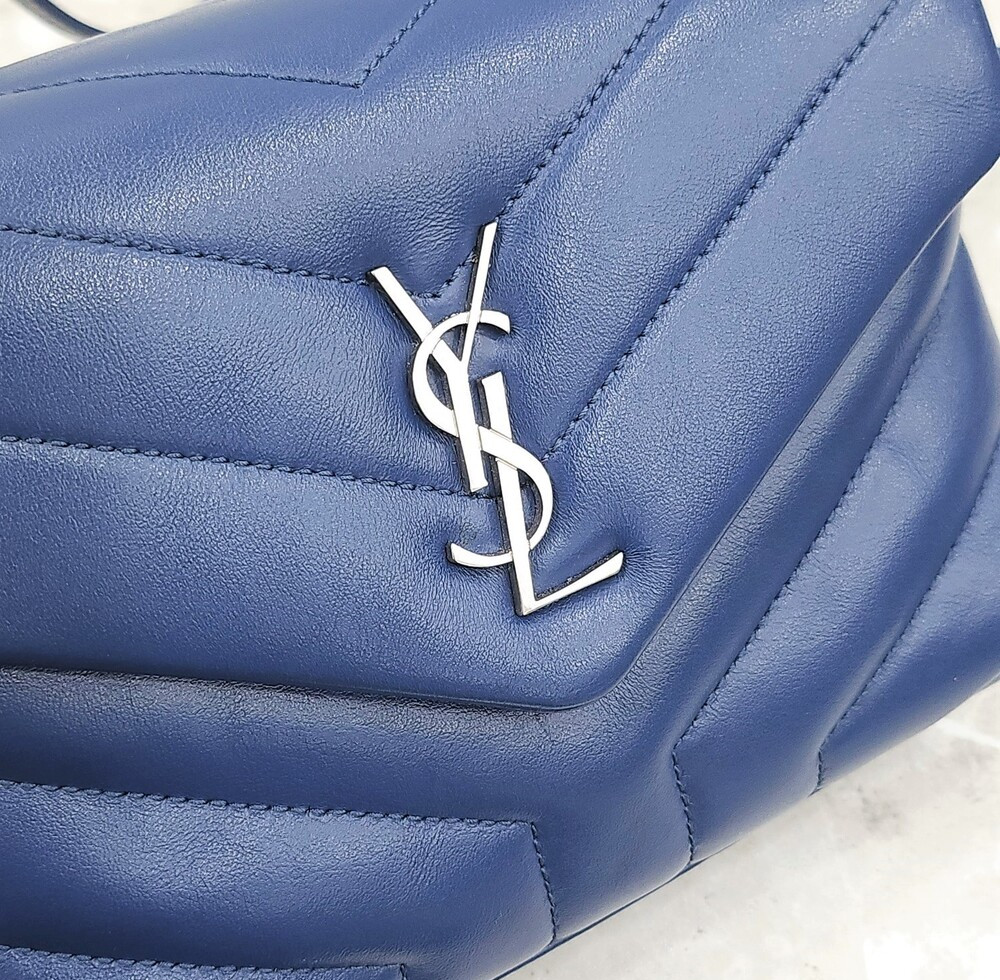 [럭스유] 생로랑 네이비 루루 토이 레더 숄더백 467072