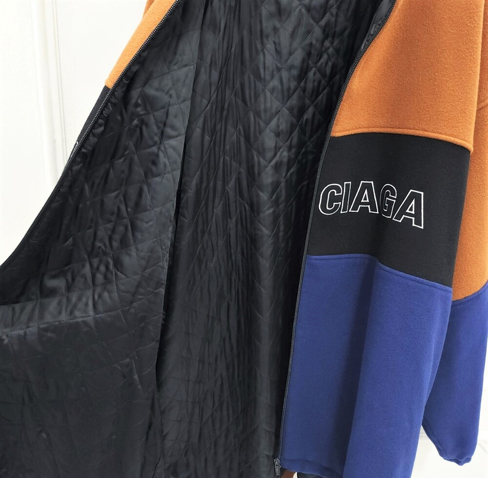 [럭스유] 48 / 발렌시아가 로고 울 집업 패딩 자켓