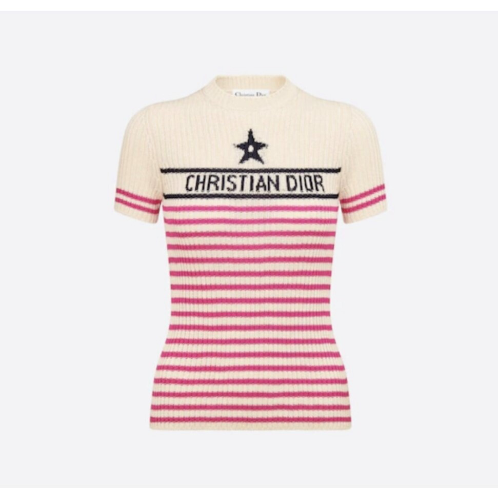 [럭스유] 36 / 디올 리비에라 스트라이프 반소매 니트