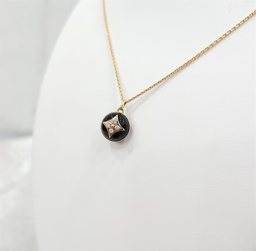 [럭스유] 루이비통 B 블라썸 펜던트 다이아 목걸이 Q93758