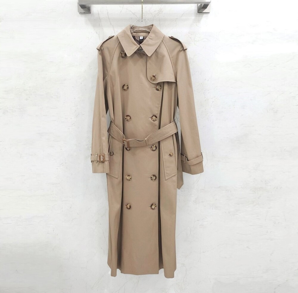 [럭스유] (새상품) 36 / 버버리 자수로고 켄싱턴 롱 트렌치 코트