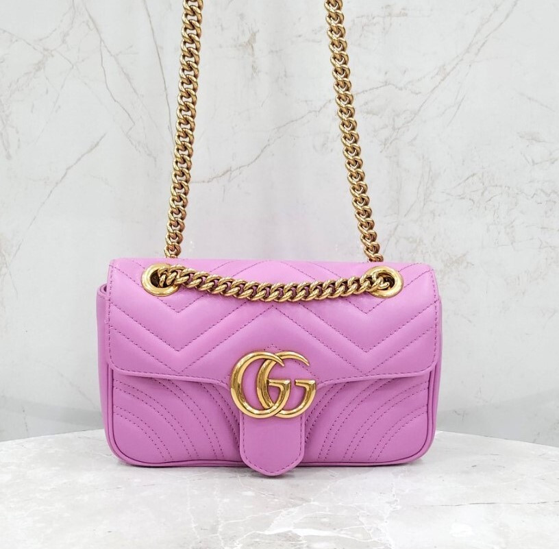 [럭스유] 구찌 GG 마몽 마틀라세 체인 숄더백 446744